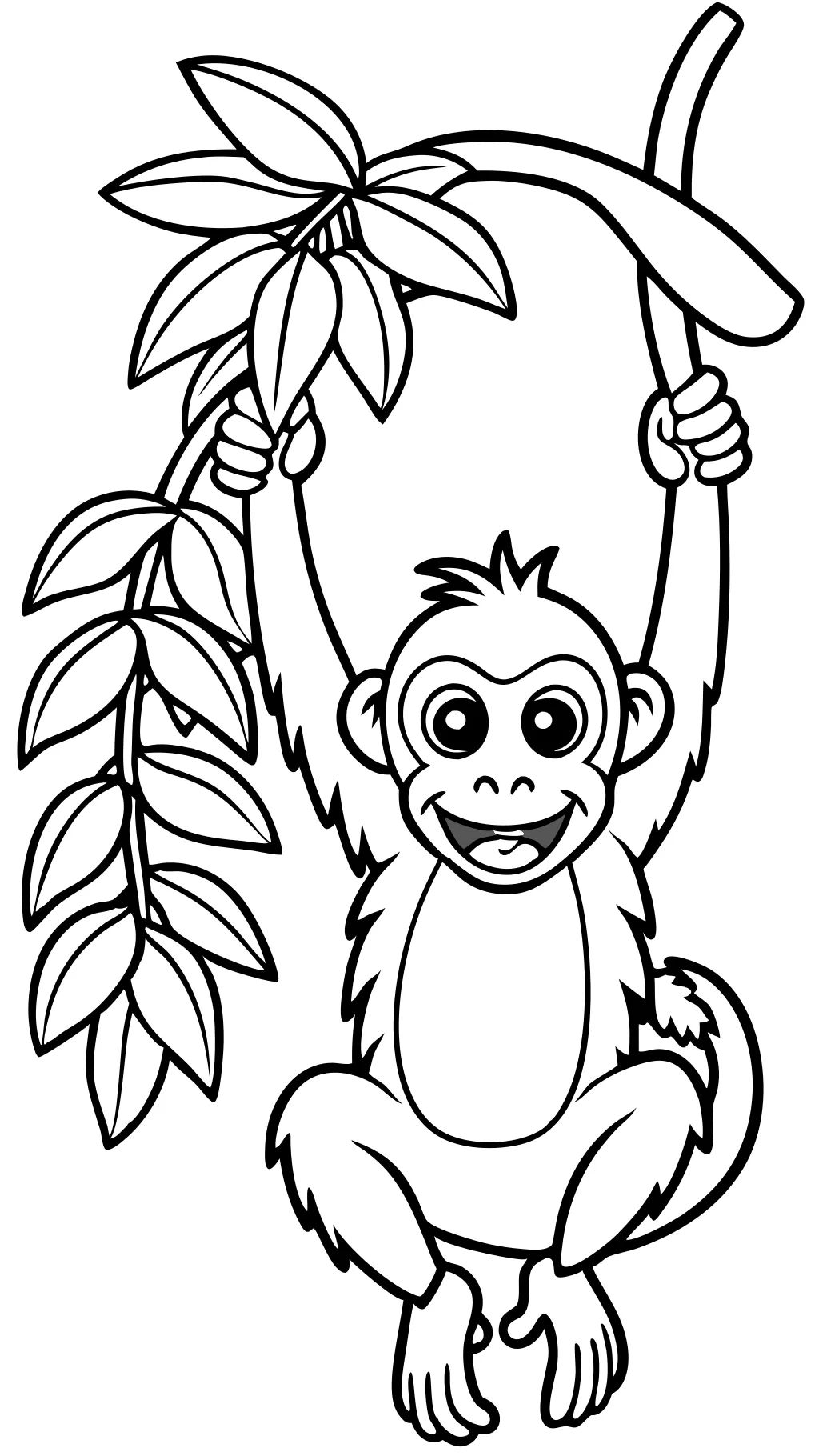 coloring pages of a monkey